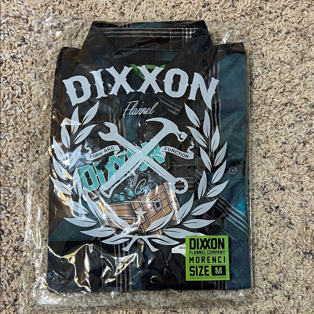 DIXXON Morenci Flannel - Brown and Teal YOUTH Sz Medium